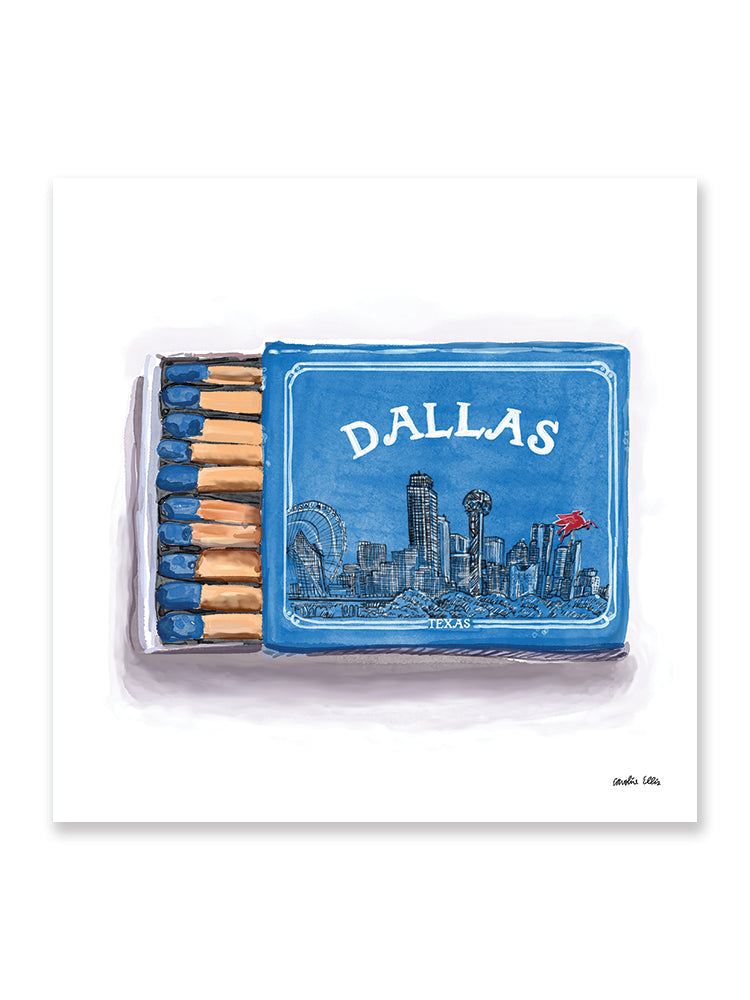 OG Blue Dallas Matchbox | Art Print