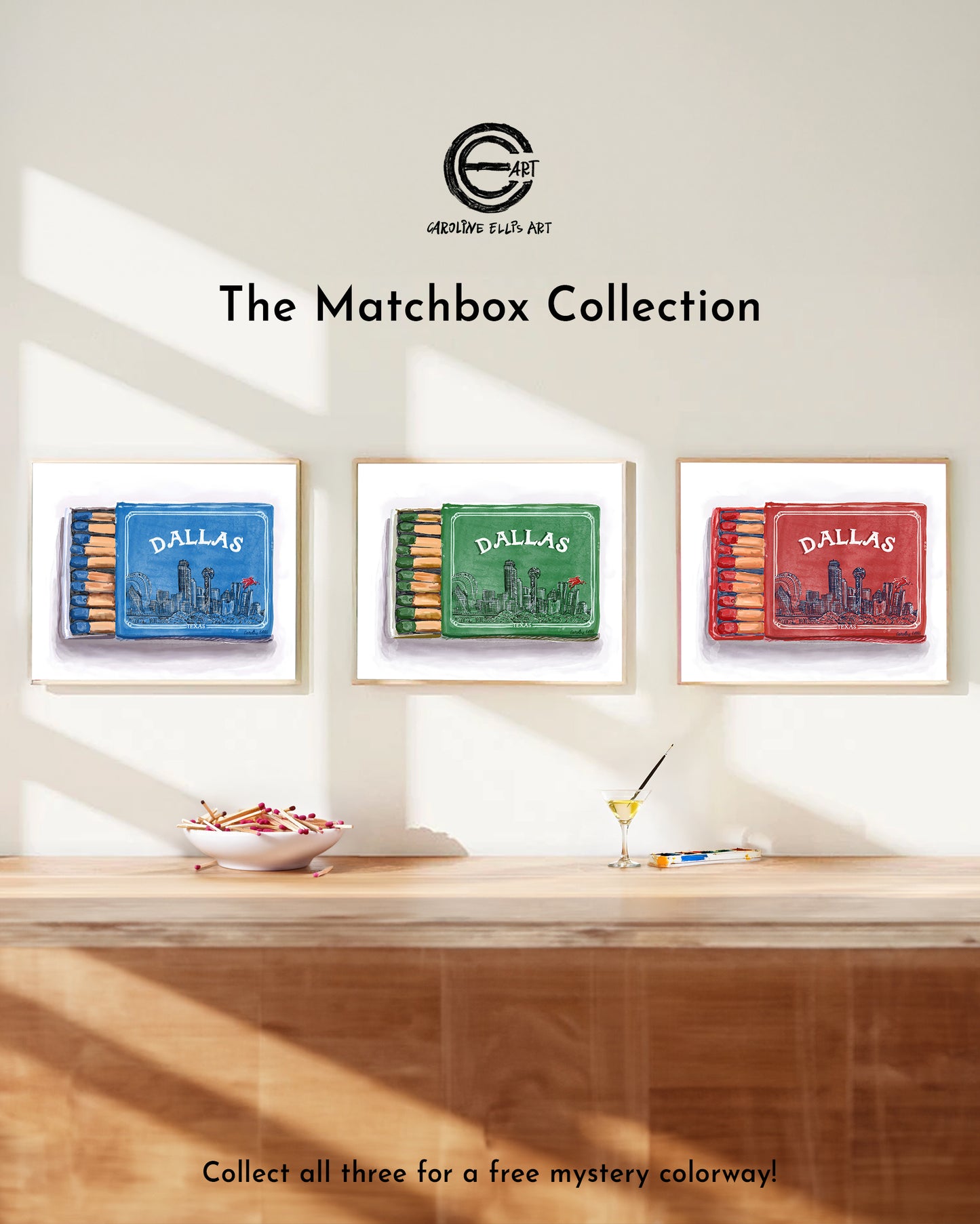 Red Dallas Matchbox | 8x10 Art Print