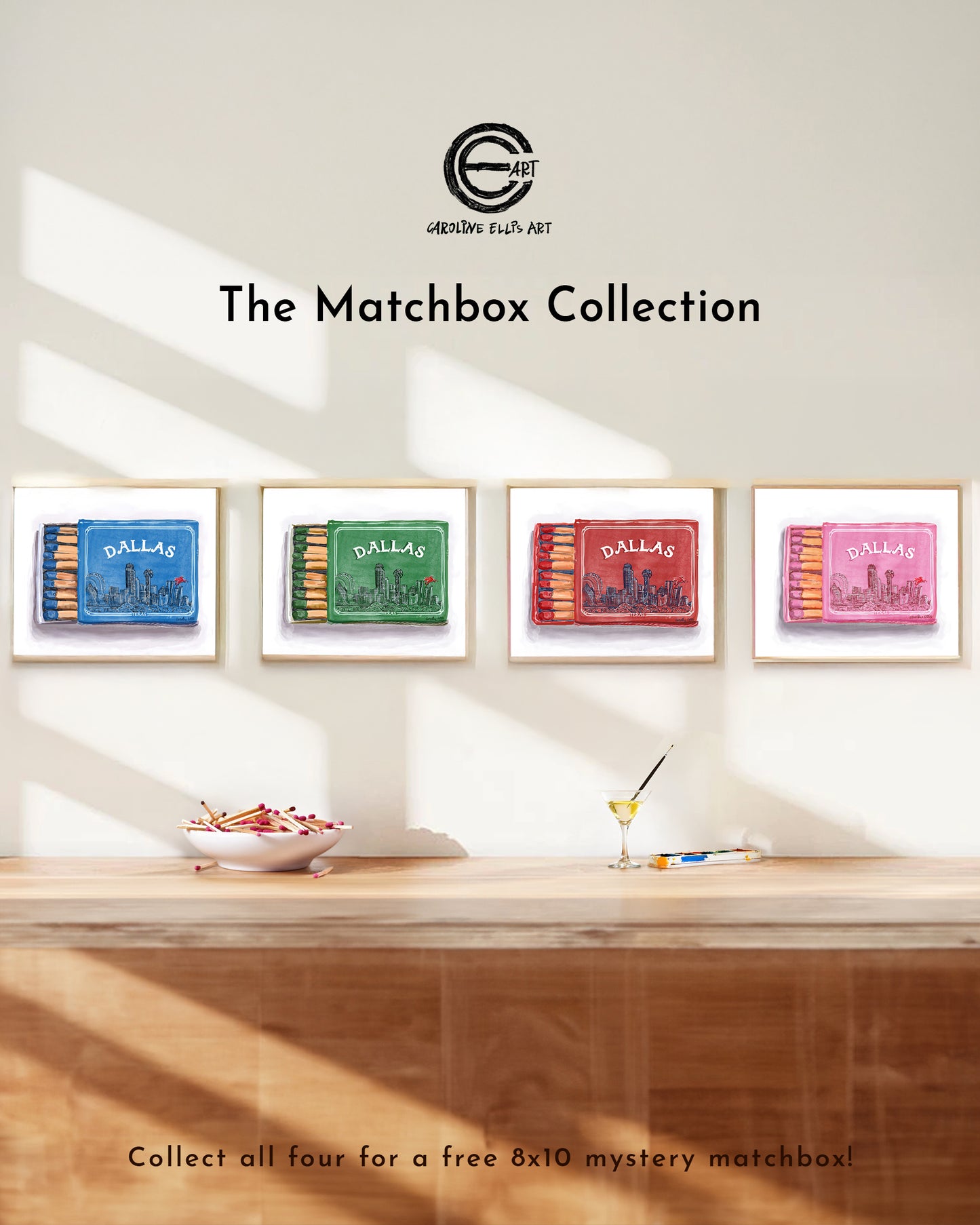 Pink Dallas Matchbox | 8x10" Art Print
