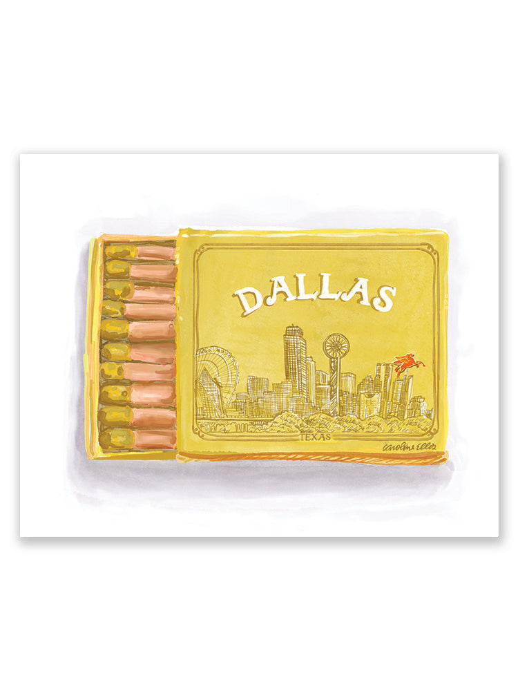 Dallas Matchbox in Soul Cycle Yellow | 8x10" Art Print