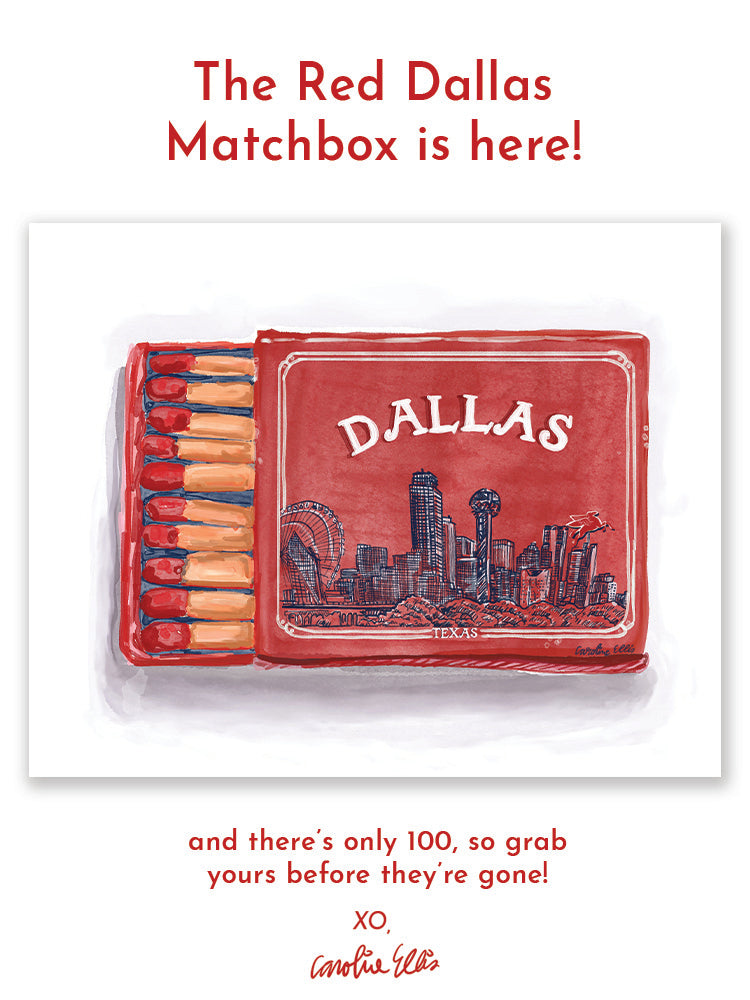 Red Dallas Matchbox | 8x10 Art Print