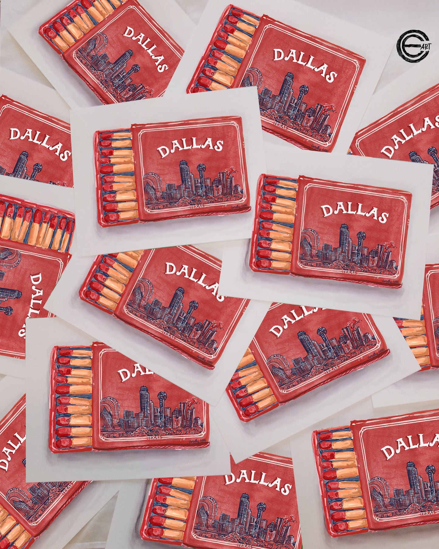 Red Dallas Matchbox | 8x10 Art Print
