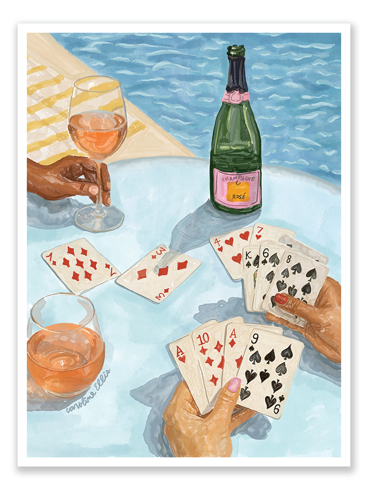 Rosé & Play | Art Print
