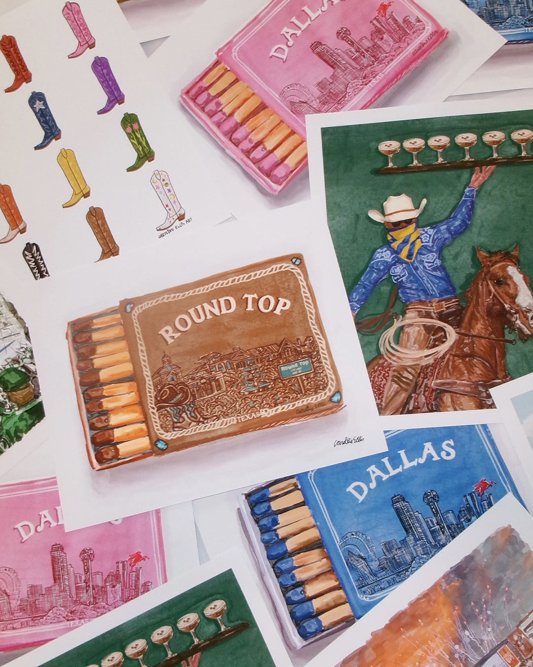 Round Top Matchbox | 8x10" Art Print