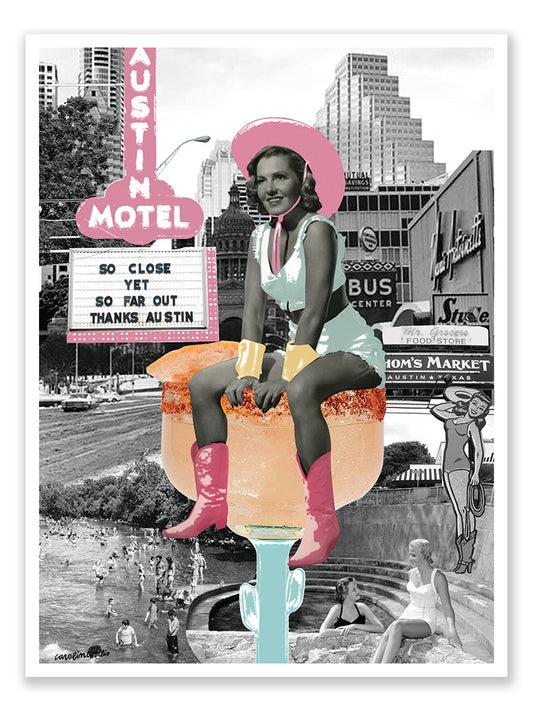 Austin Cowgirl Pastel | Art Print