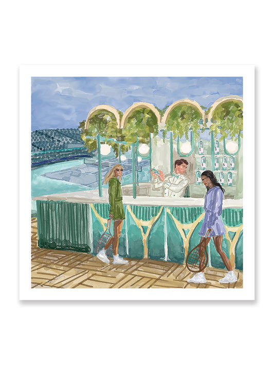 The Courtside Cooler | Square Art Print