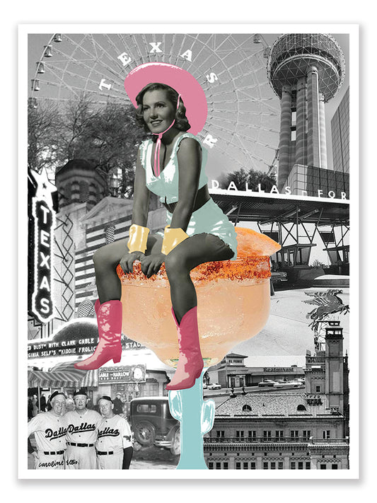 Dallas Cowgirl Pastel | Art Print