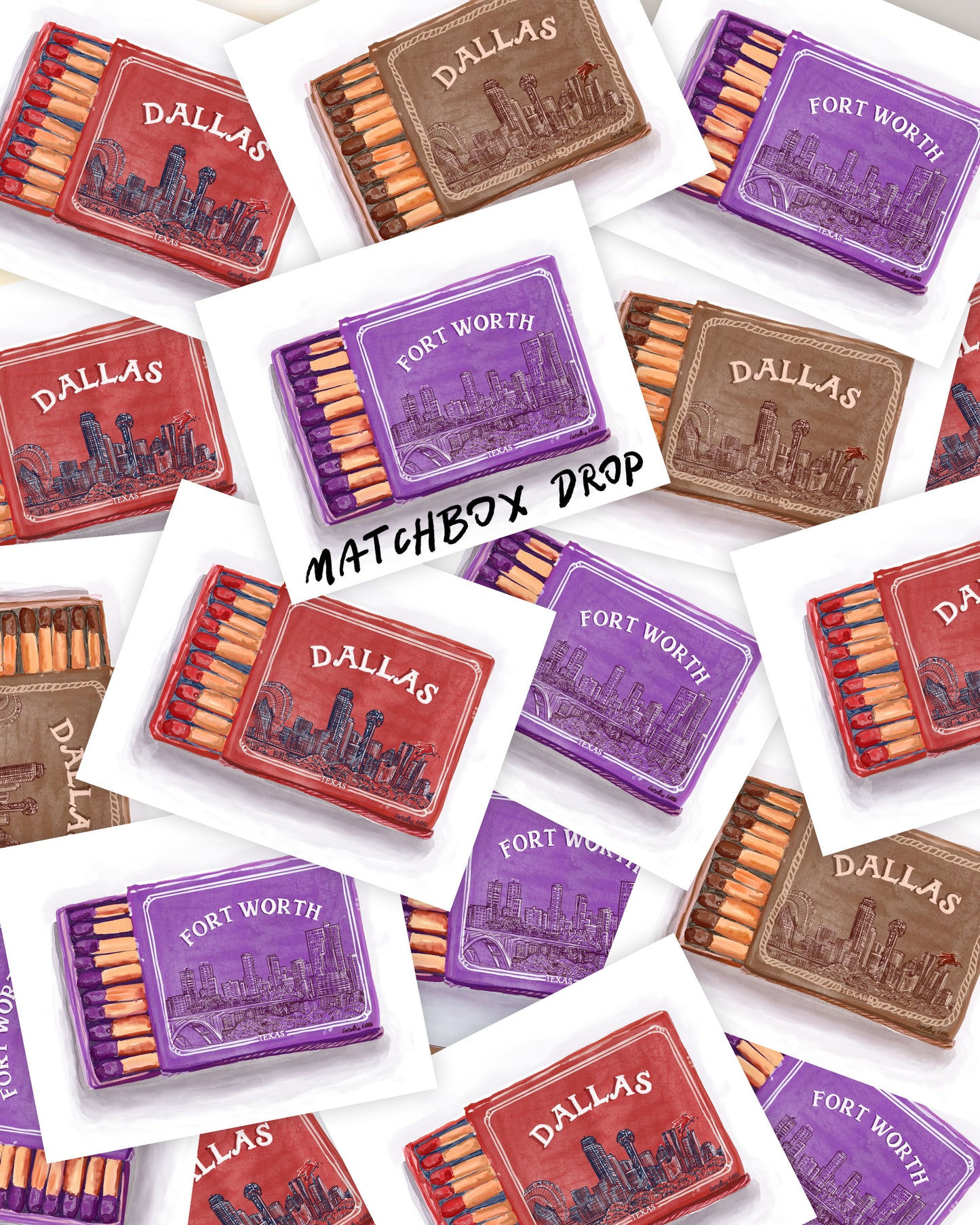 Dallas Matchbox in Rodeo Brown | Art Print