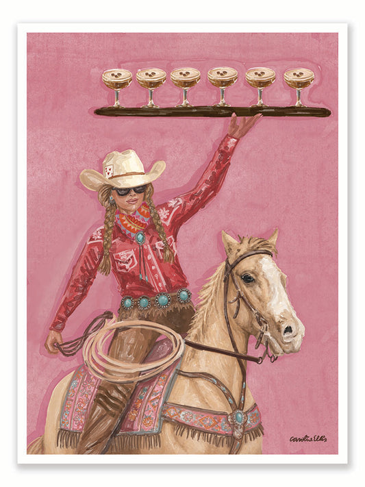 Espresso Cowgirl | Art Print