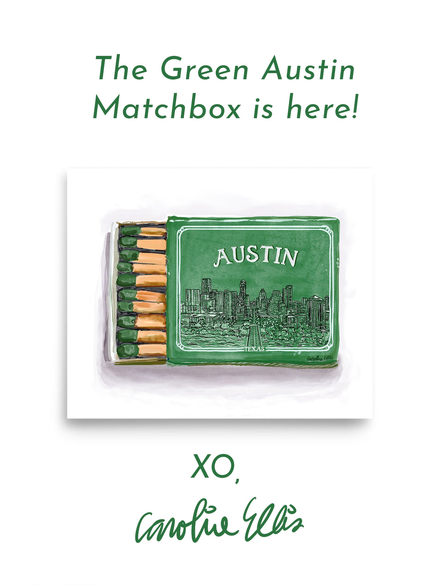 Austin Matchbox Green | Art Print