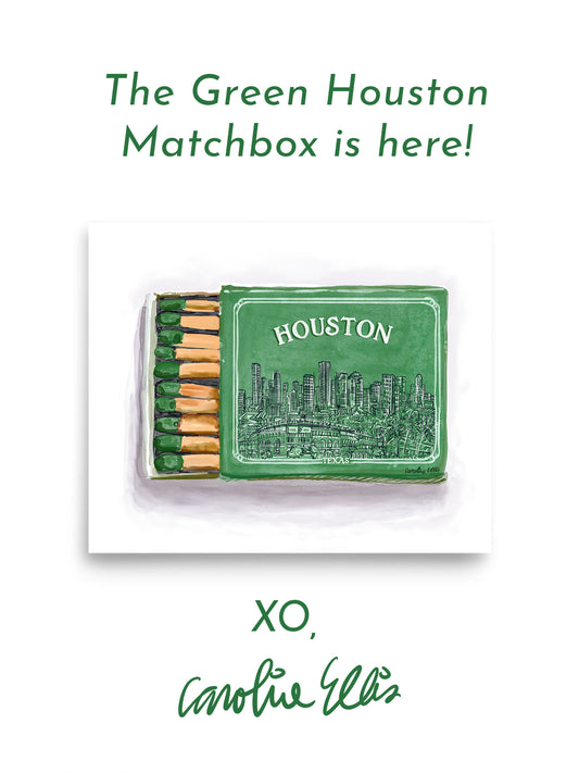 Houston Matchbox Green | Art Print