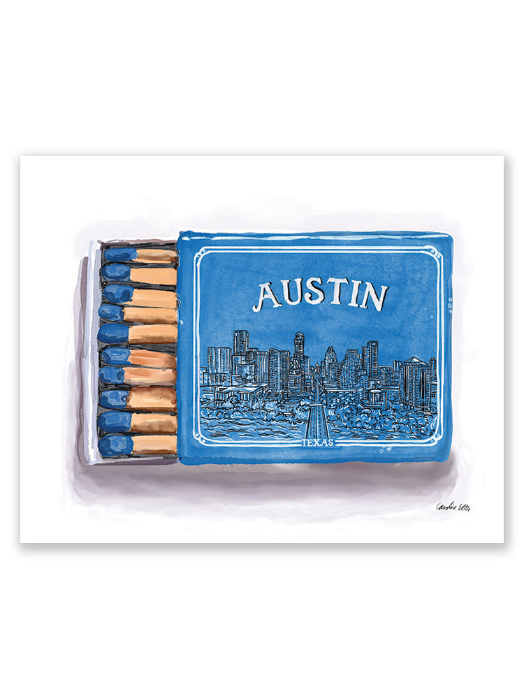 Austin Matchbox Blue | Art Print