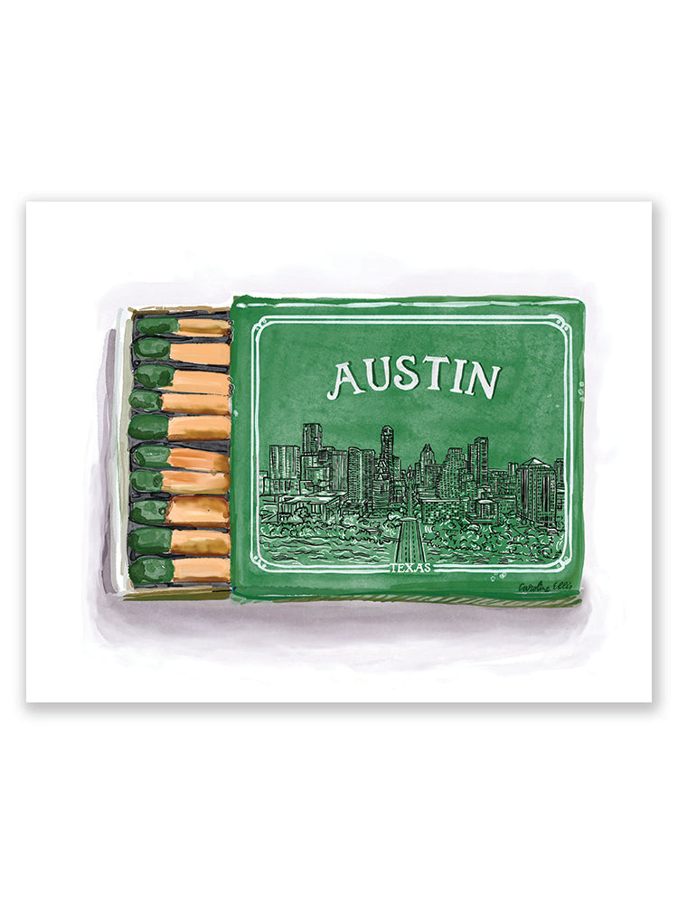 Austin Matchbox Green | Art Print