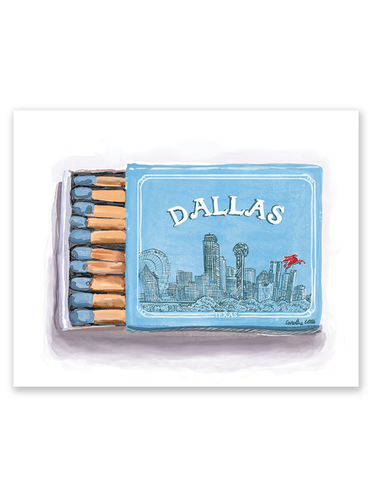 Dallas Matchbox in Light Blue | Art Print