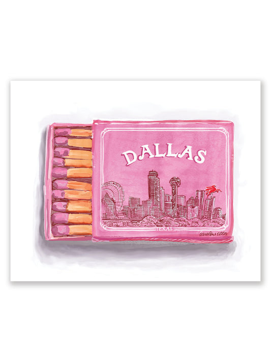Pink Dallas Matchbox | 8x10" Art Print