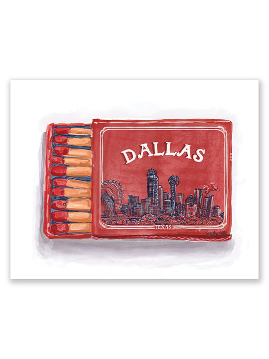 Dallas Matchbox in Ranger Red | Art Print