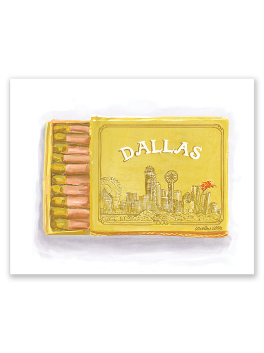 Dallas Matchbox in Soul Cycle Yellow | 8x10" Art Print
