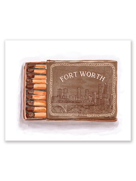 Fort Worth Matchbox Rodeo Brown | Art Print
