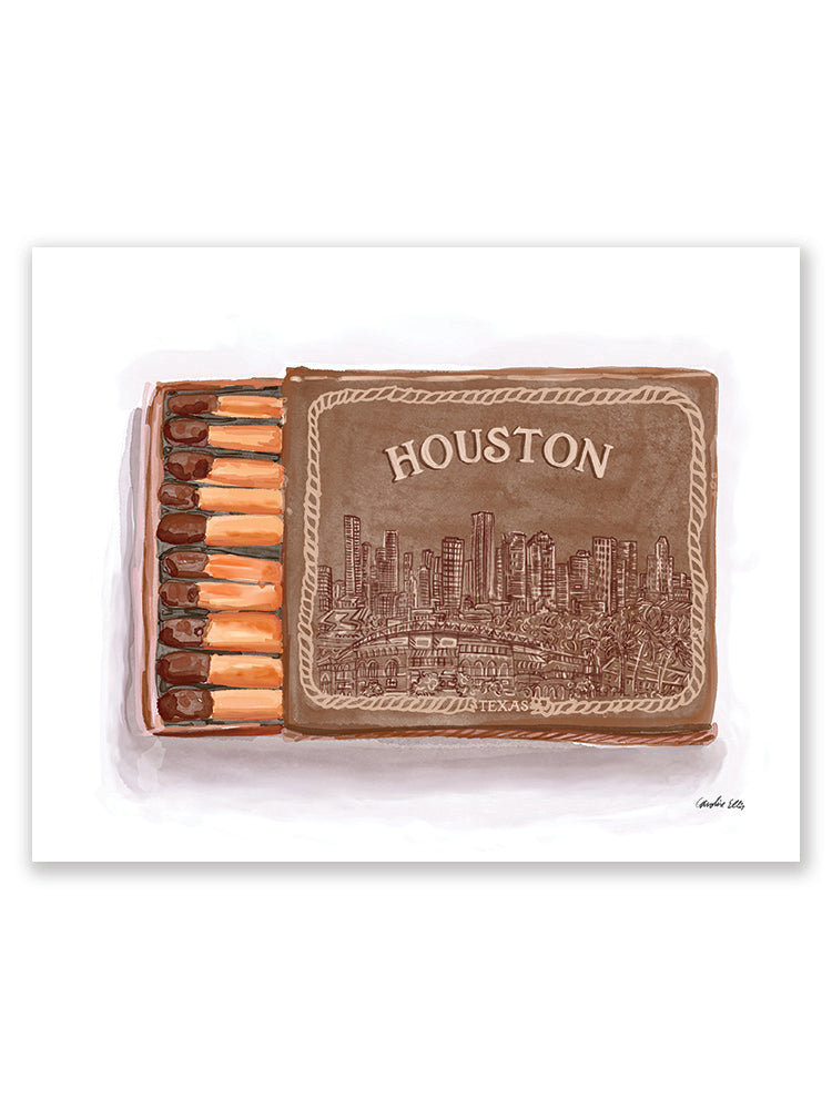 Houston Matchbox Rodeo Brown | Art Print – Caroline Ellis Art