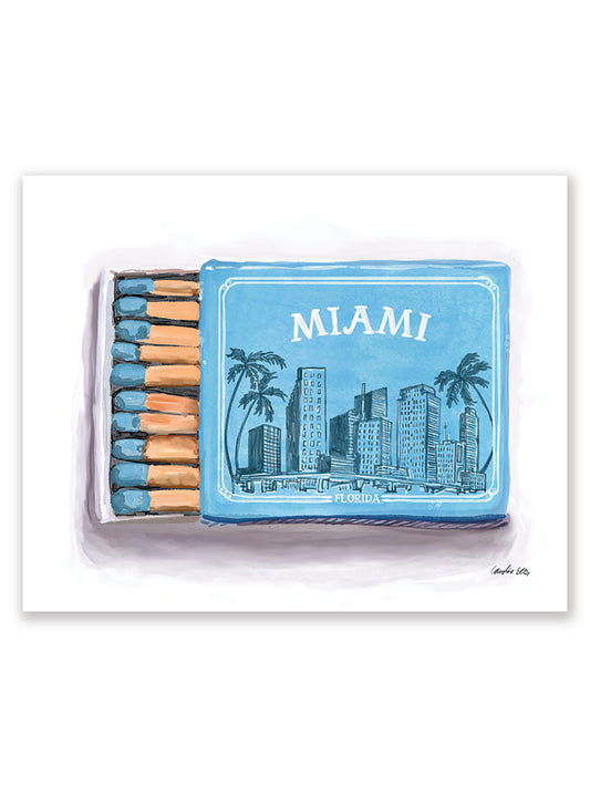 Miami Matchbox Turquoise | Art Print