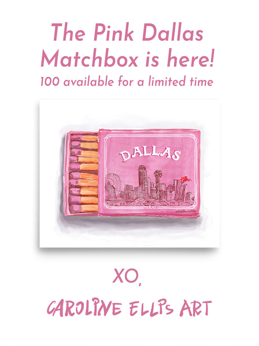 Pink Dallas Matchbox | 8x10" Art Print