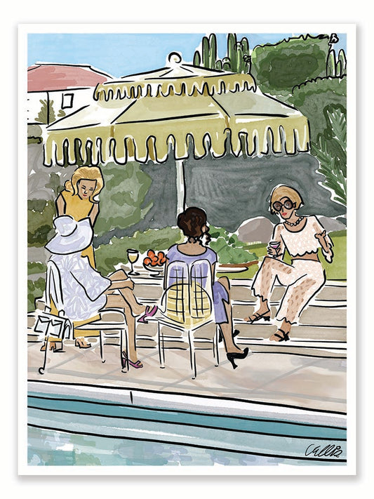 Poolside Gossip | Art Print