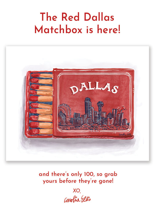 Red Dallas Matchbox
