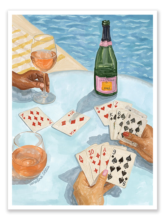 Rosé & Play | Art Print